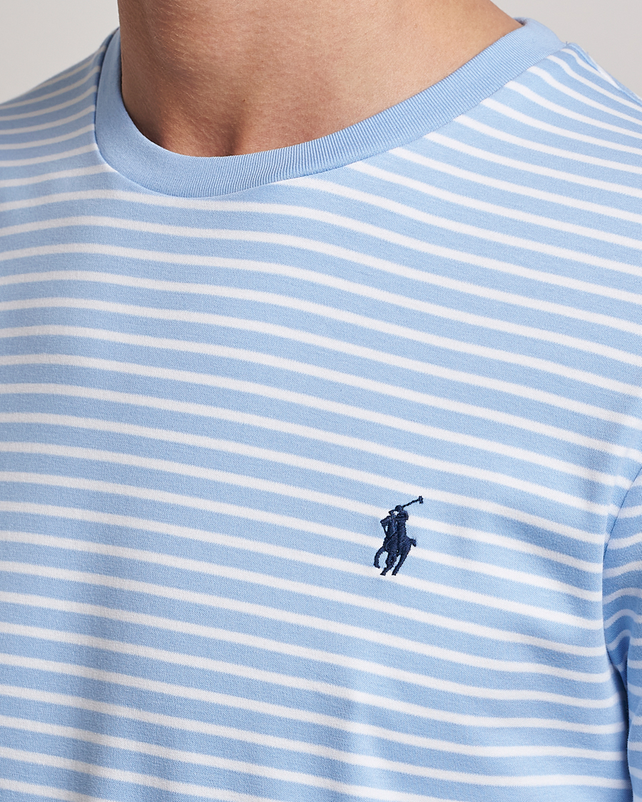 Herr | T-Shirts | Polo Ralph Lauren | Luxury Pima Cotton Striped T-shirt Blue/White