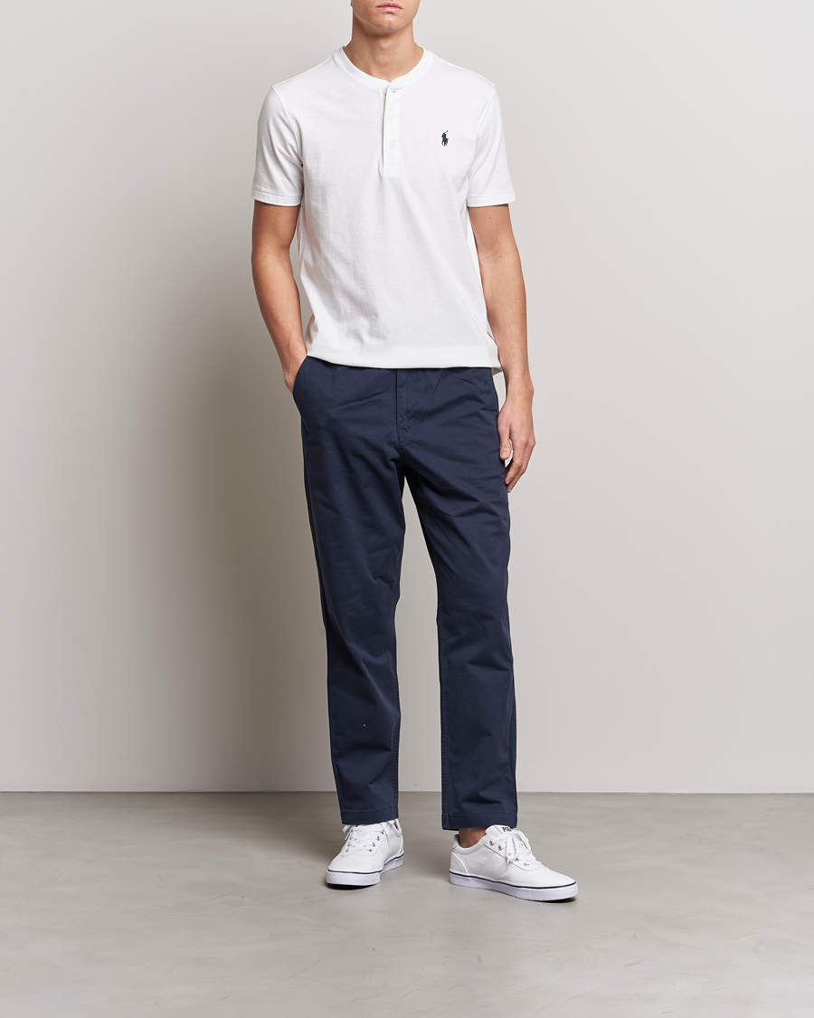 Herr | T-Shirts | Polo Ralph Lauren | Slub Jersey Henley T-Shirt White