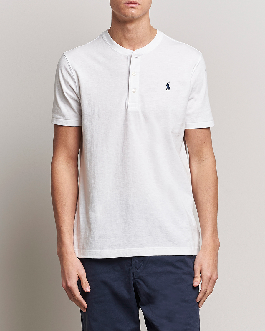 Herr | T-Shirts | Polo Ralph Lauren | Slub Jersey Henley T-Shirt White