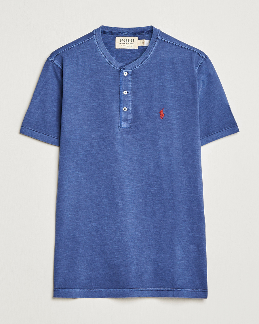 Herr | T-Shirts | Polo Ralph Lauren | Slub Jersey Henley T-Shirt Light Navy