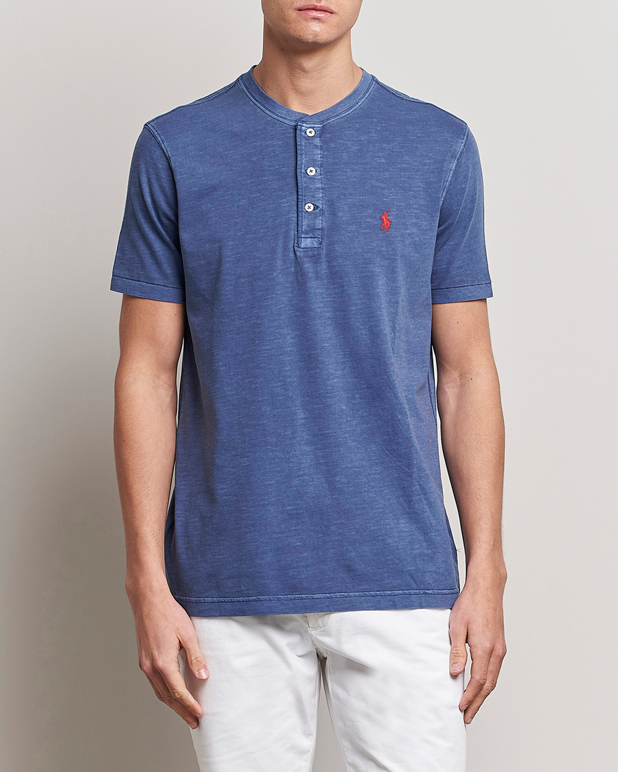 Herr | T-Shirts | Polo Ralph Lauren | Slub Jersey Henley T-Shirt Light Navy