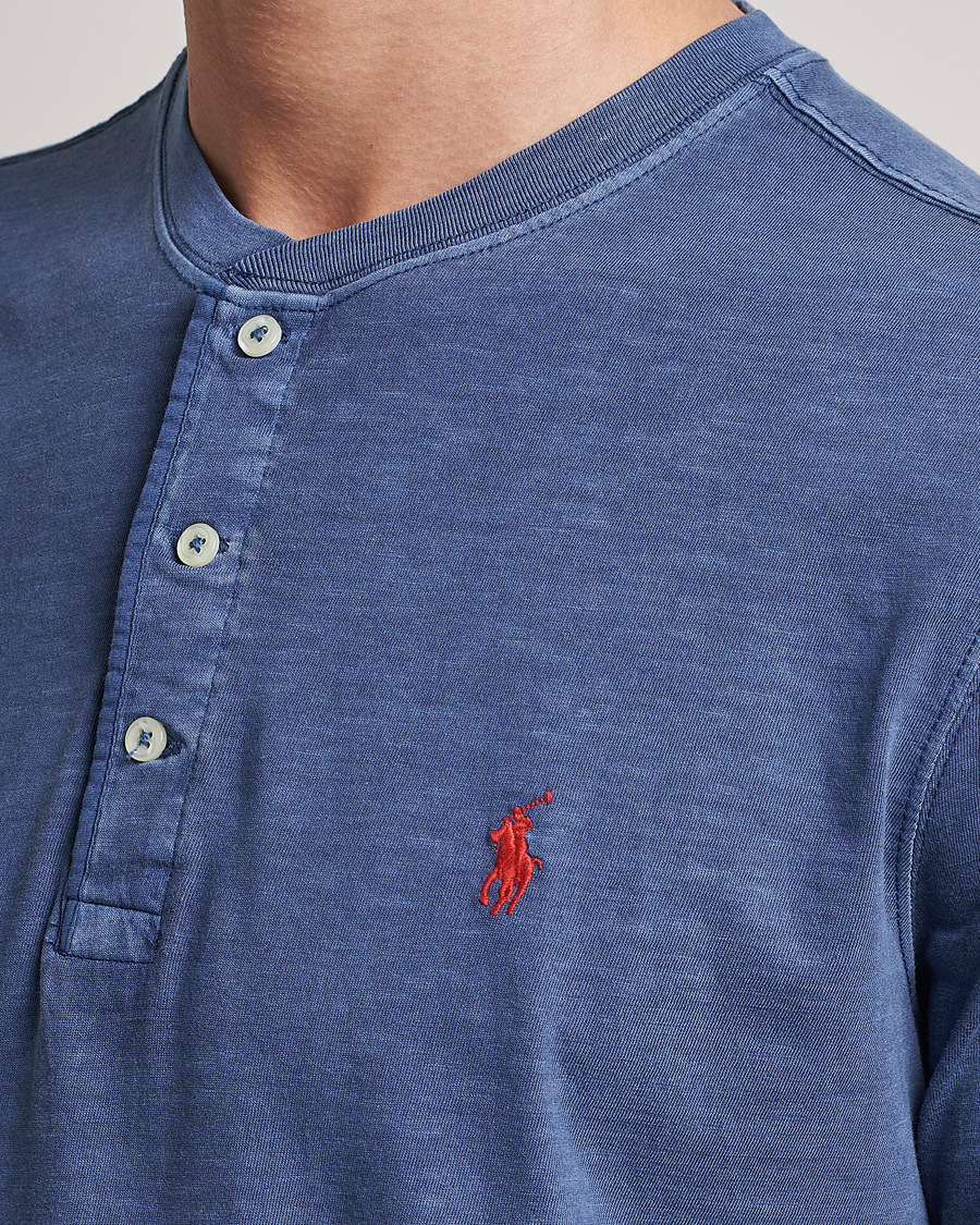 Herr | T-Shirts | Polo Ralph Lauren | Slub Jersey Henley T-Shirt Light Navy