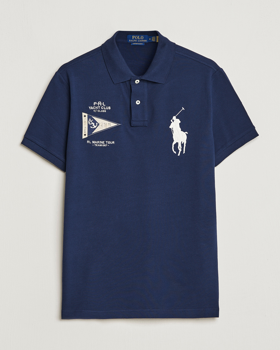Herr | Pikéer | Polo Ralph Lauren | Custom Slim Fit Regatta Polo Newport Navy