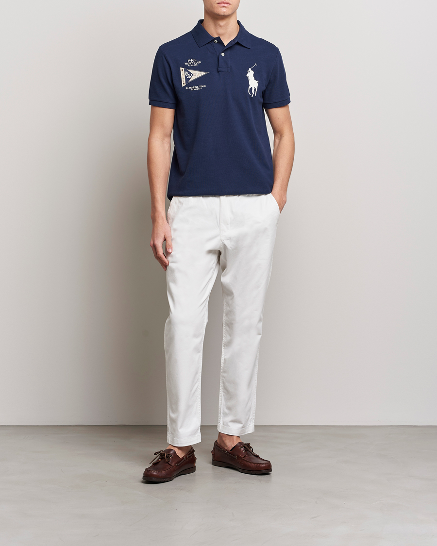 Herr | Pikéer | Polo Ralph Lauren | Custom Slim Fit Regatta Polo Newport Navy