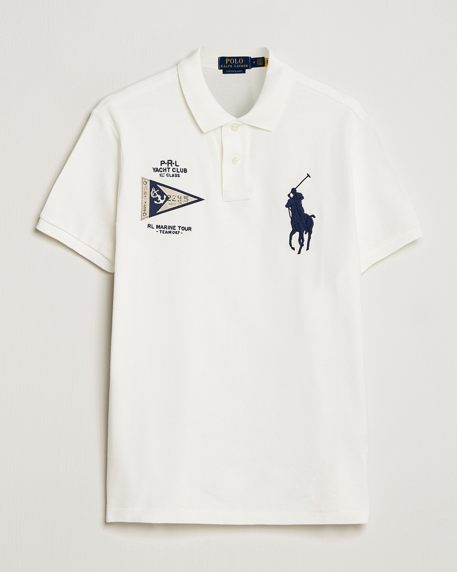 Herr | Pikéer | Polo Ralph Lauren | Custom Slim Fit Regatta Polo Nevis White