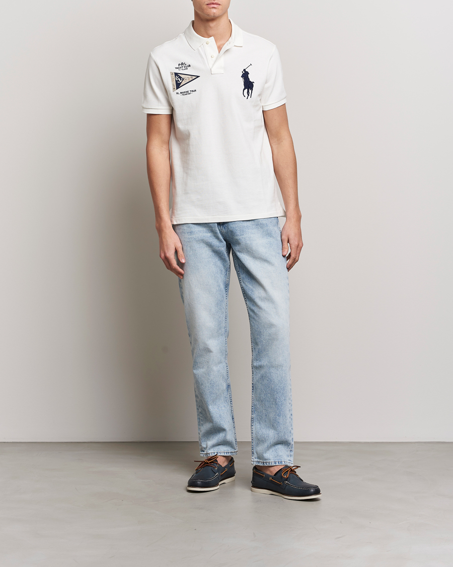 Herr | Pikéer | Polo Ralph Lauren | Custom Slim Fit Regatta Polo Nevis White