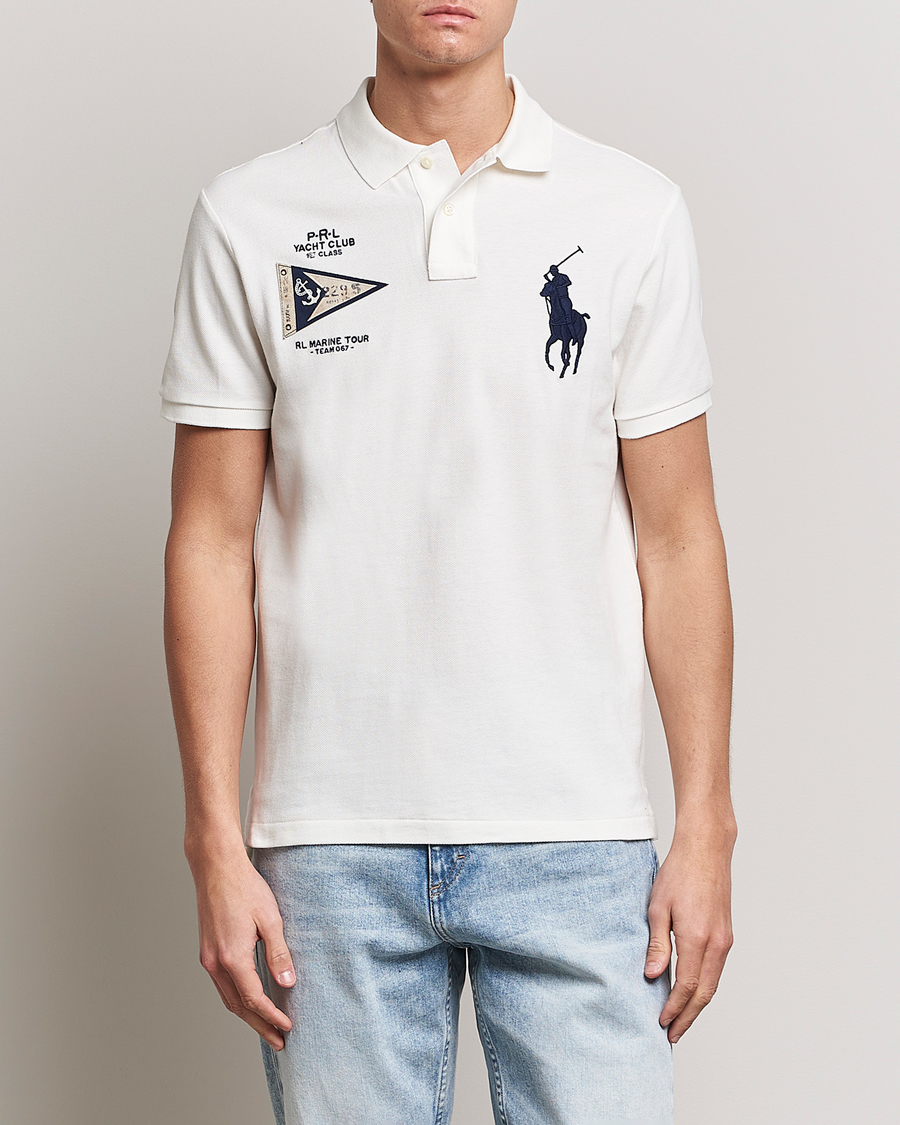 Herr | Pikéer | Polo Ralph Lauren | Custom Slim Fit Regatta Polo Nevis White