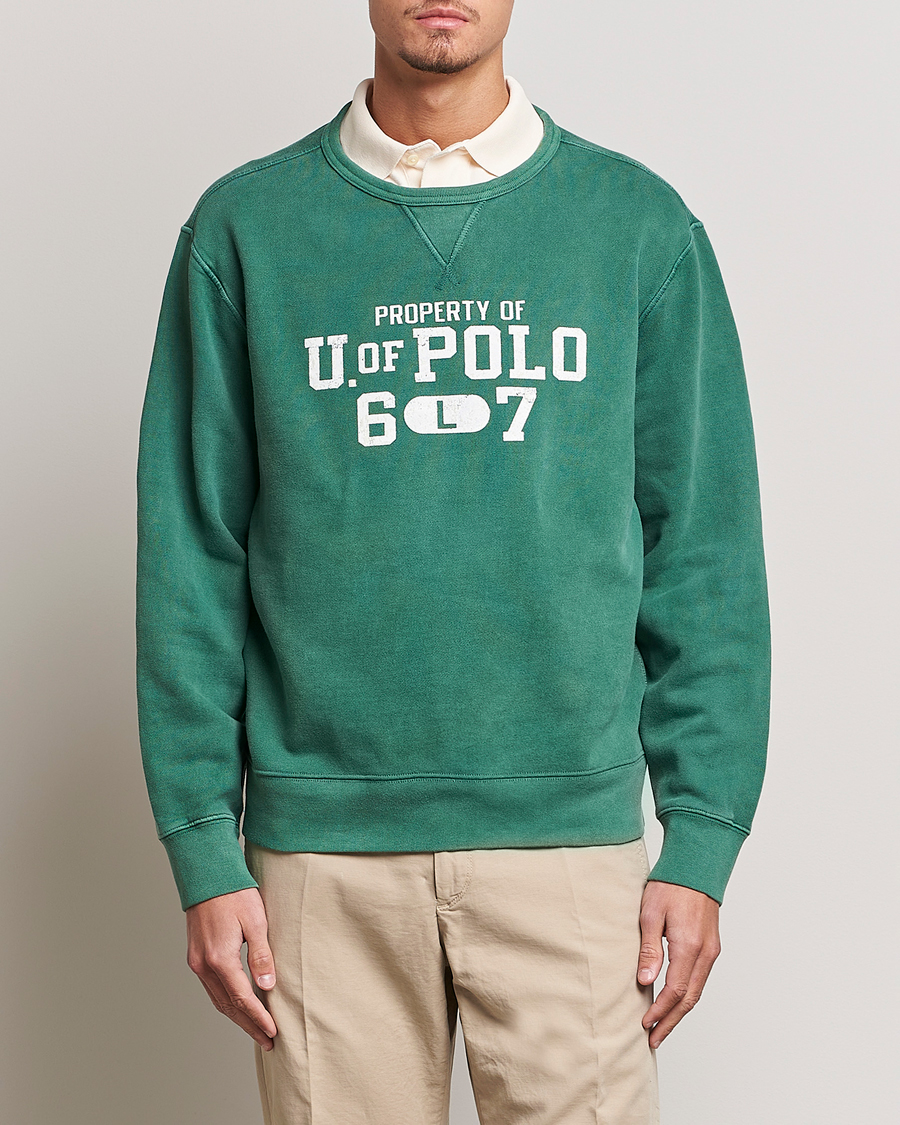 Herr |  | Polo Ralph Lauren | Fleece Logo Sweatshirt Washed Forest