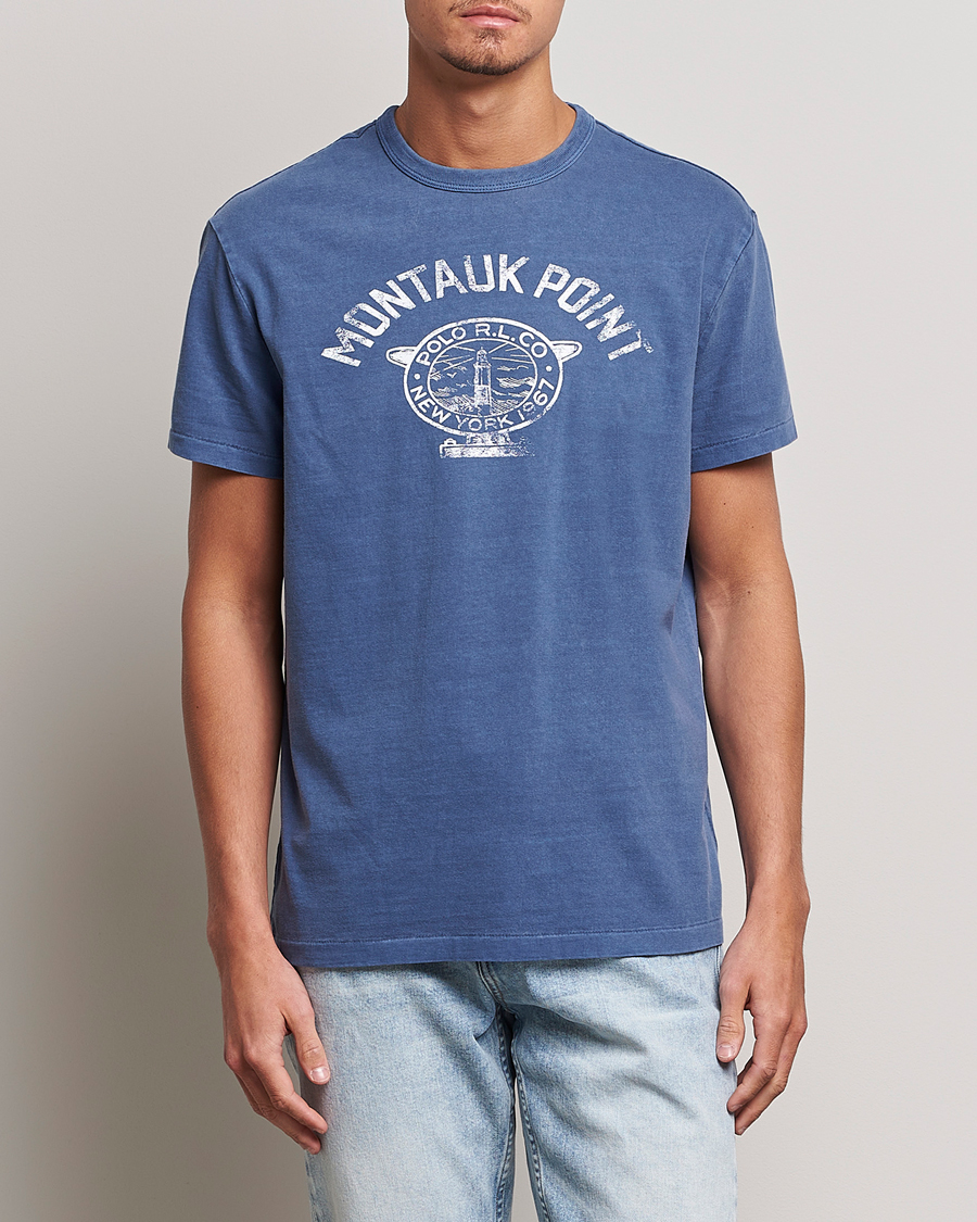 Herr |  | Polo Ralph Lauren | Graphic Logo Jerset Crew Neck T-Shirt Earth Blue