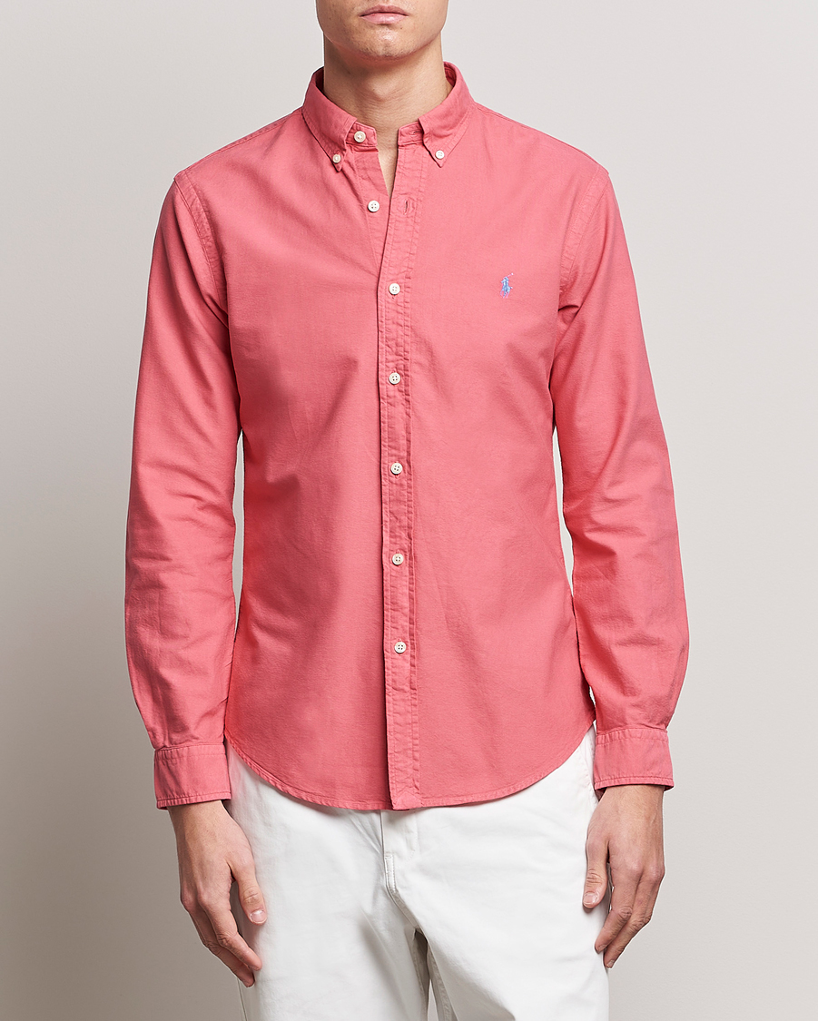 Herr | Skjortor | Polo Ralph Lauren | Slim Fit Garment Dyed Oxford Red Sky