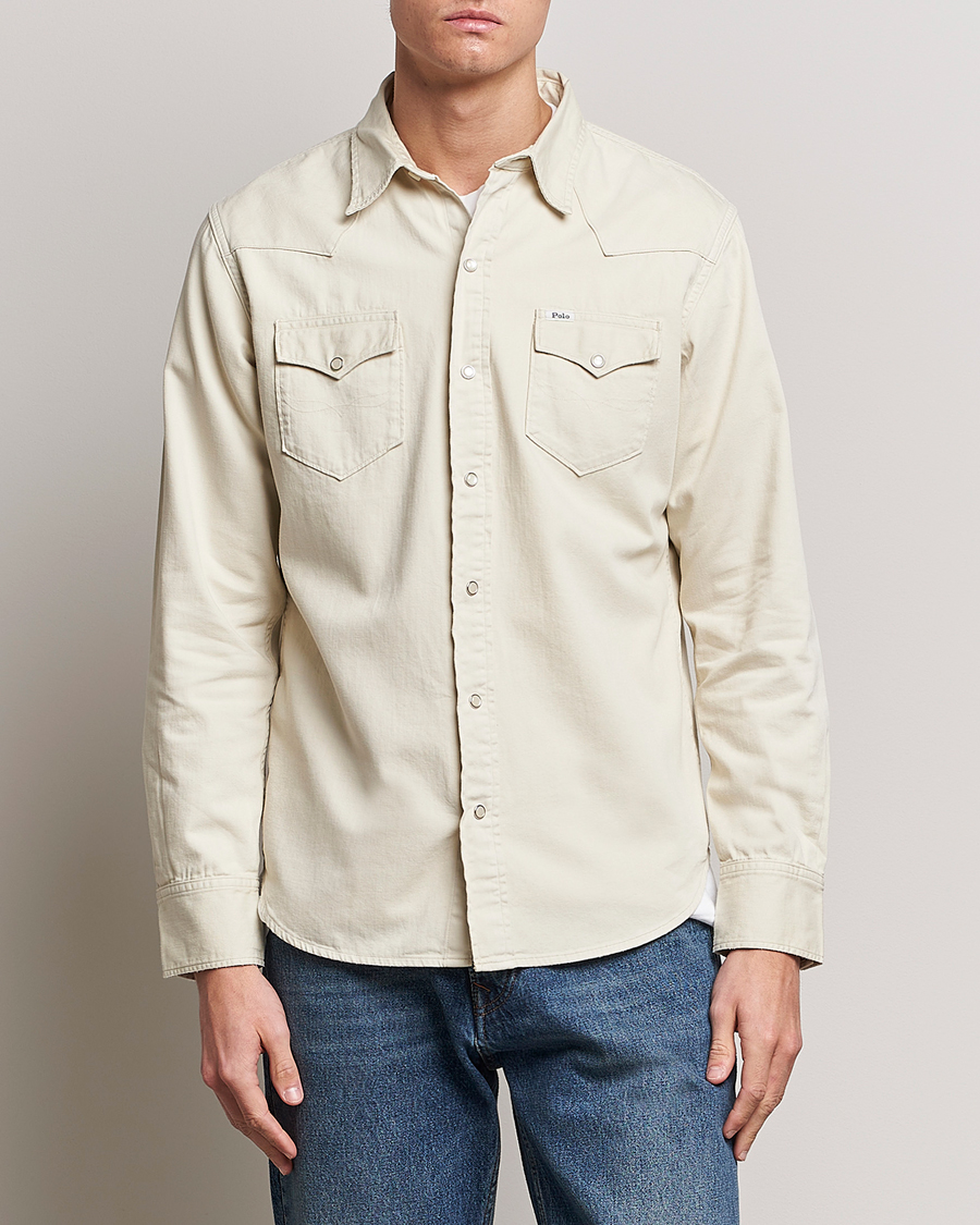 Herr | Rea kläder | Polo Ralph Lauren | Western Denim Shirt Basic Sand