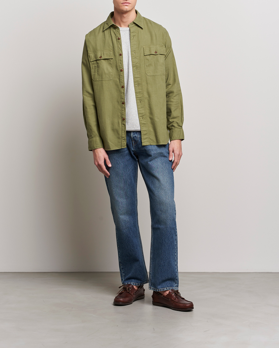 Herr | Skjortor | Polo Ralph Lauren | Cotton Overshirt Sage Olive