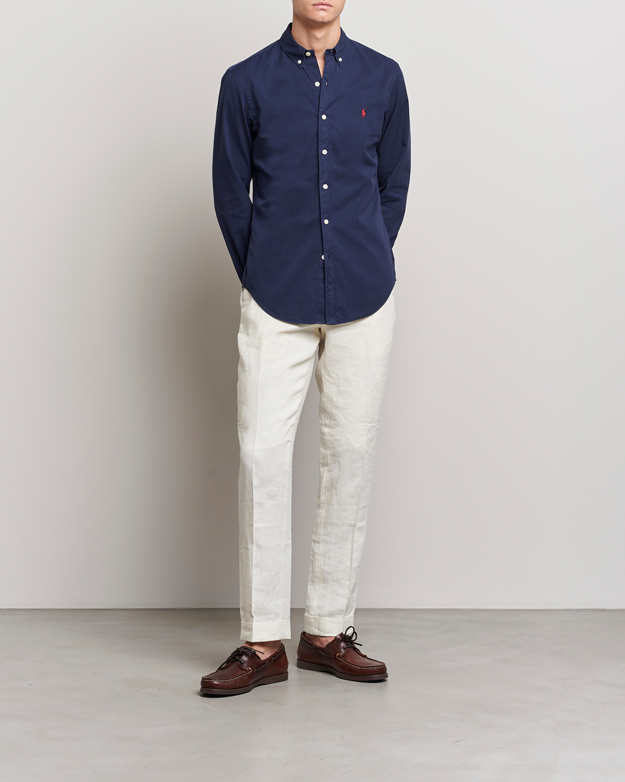 Herr | Skjortor | Polo Ralph Lauren | Slim Fit Twill Shirt Newport Navy