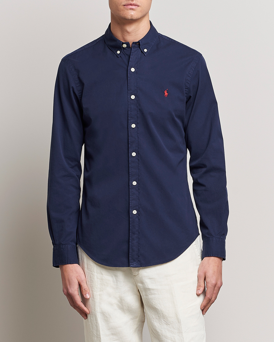 Herr |  | Polo Ralph Lauren | Slim Fit Twill Shirt Newport Navy