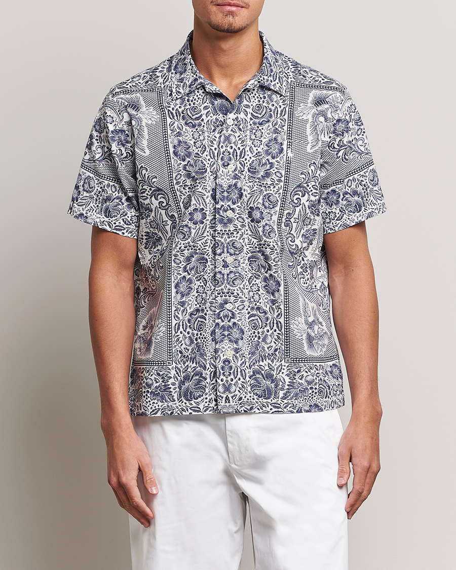 Herr | Kortärmade skjortor | Polo Ralph Lauren | Printed Paisley Short Sleeve Shirt Blue
