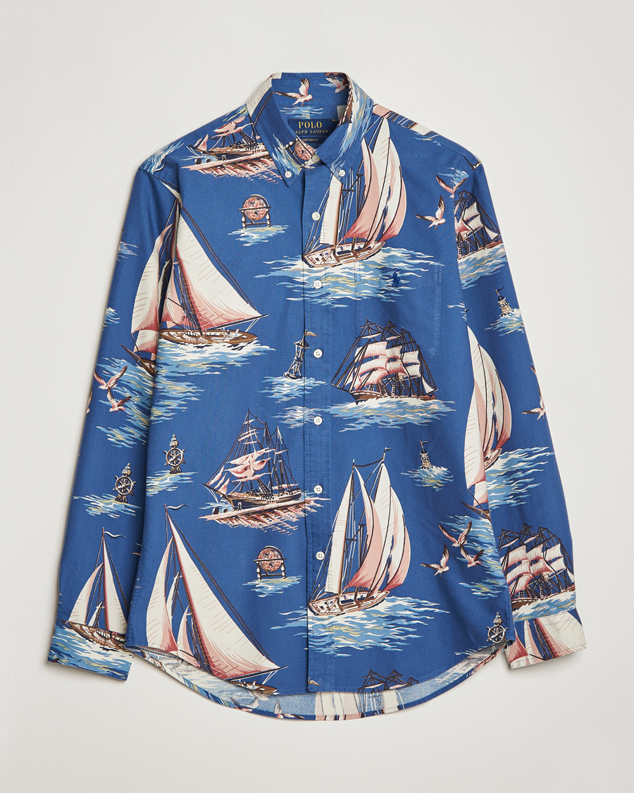 Herr | Skjortor | Polo Ralph Lauren | Printed Regatta Oxford Shirt Blue