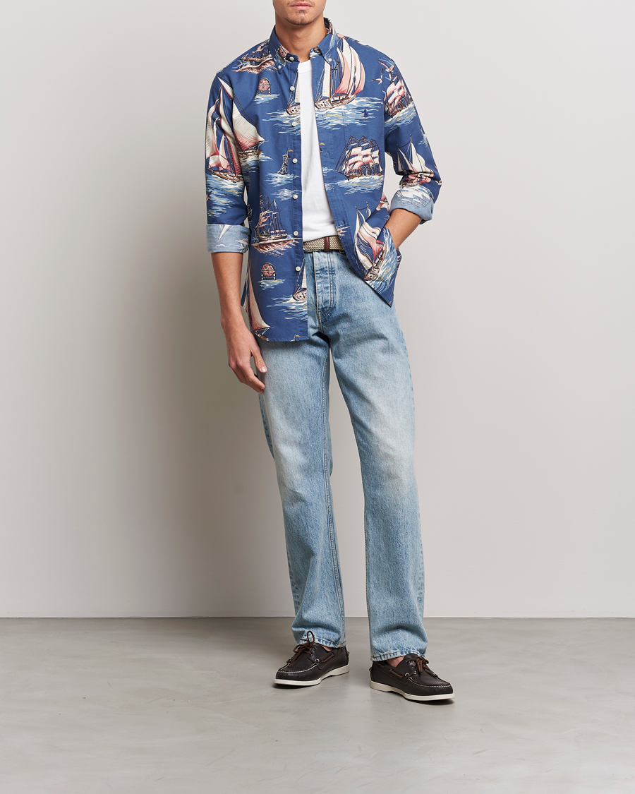 Herr | Skjortor | Polo Ralph Lauren | Printed Regatta Oxford Shirt Blue