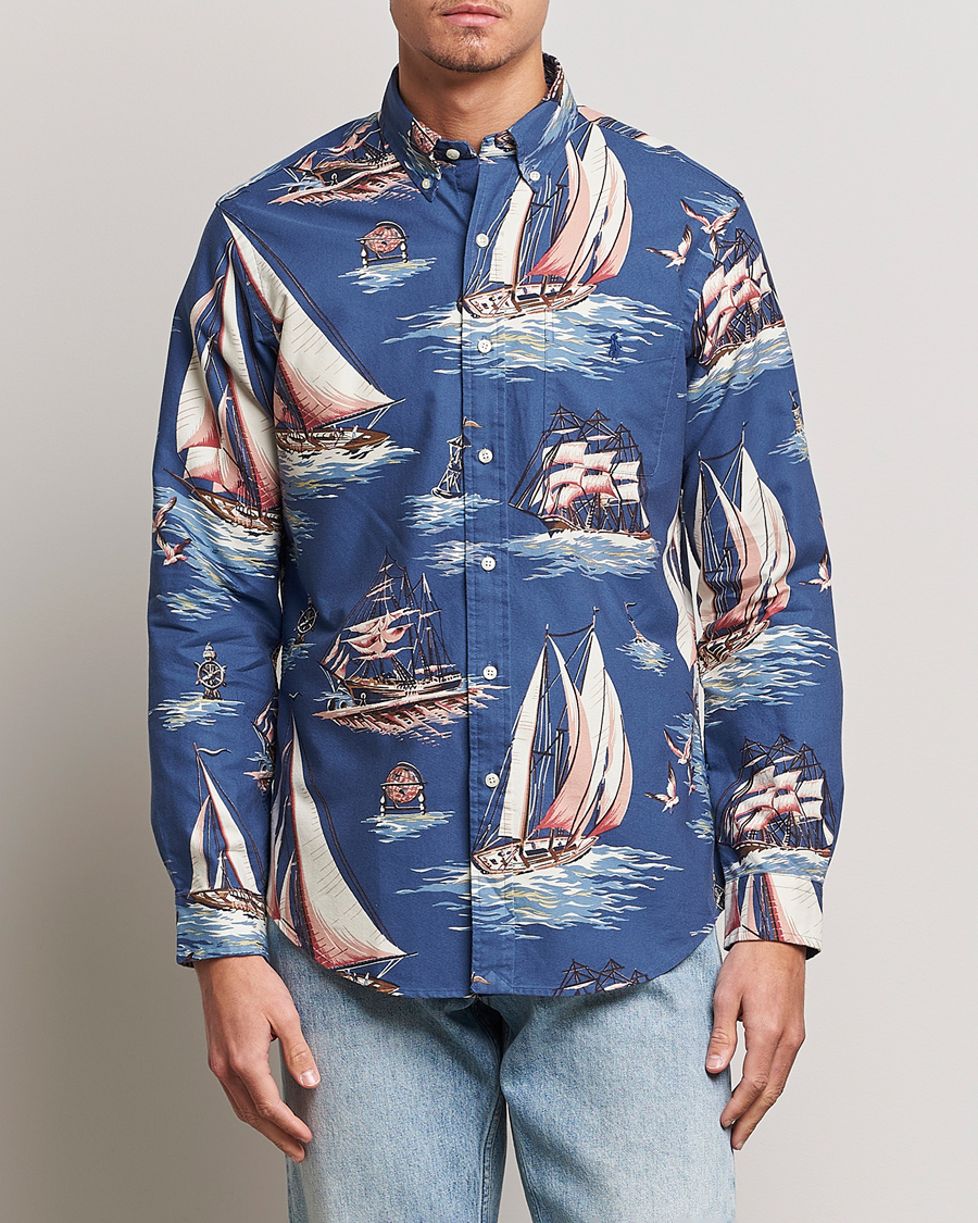 Herr | Skjortor | Polo Ralph Lauren | Printed Regatta Oxford Shirt Blue