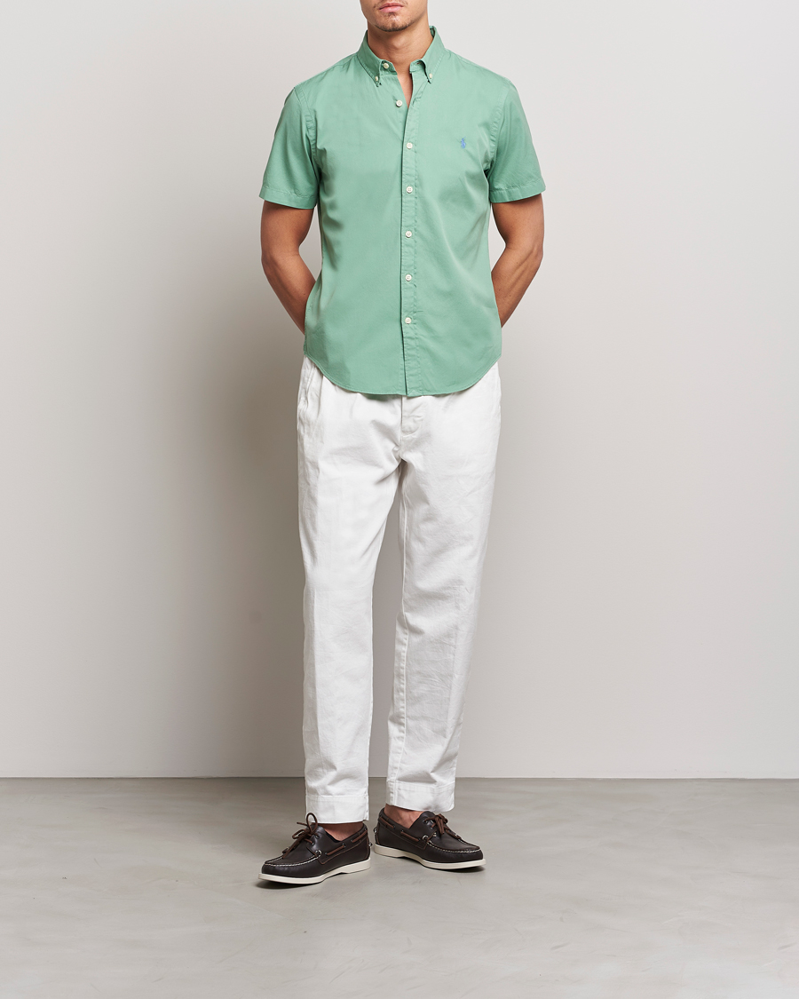 Herr | Skjortor | Polo Ralph Lauren | Twill Short Sleeve Shirt Faded Mint