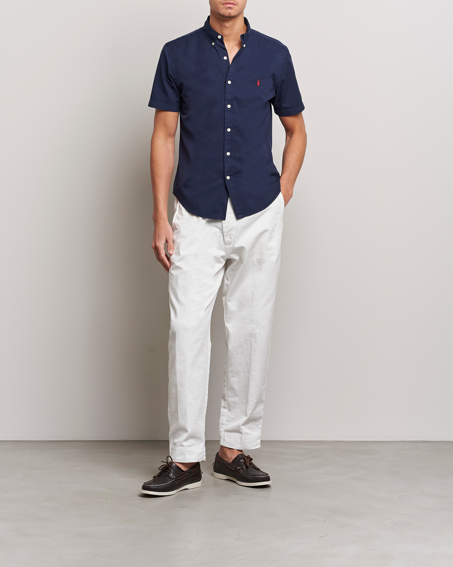 Herr | Skjortor | Polo Ralph Lauren | Twill Short Sleeve Shirt Newport Navy