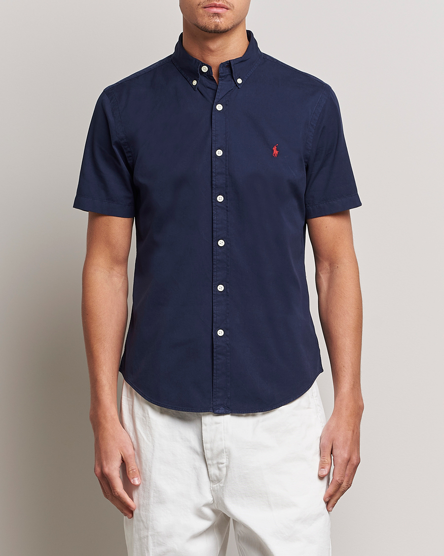 Herr | Kortärmade skjortor | Polo Ralph Lauren | Twill Short Sleeve Shirt Newport Navy