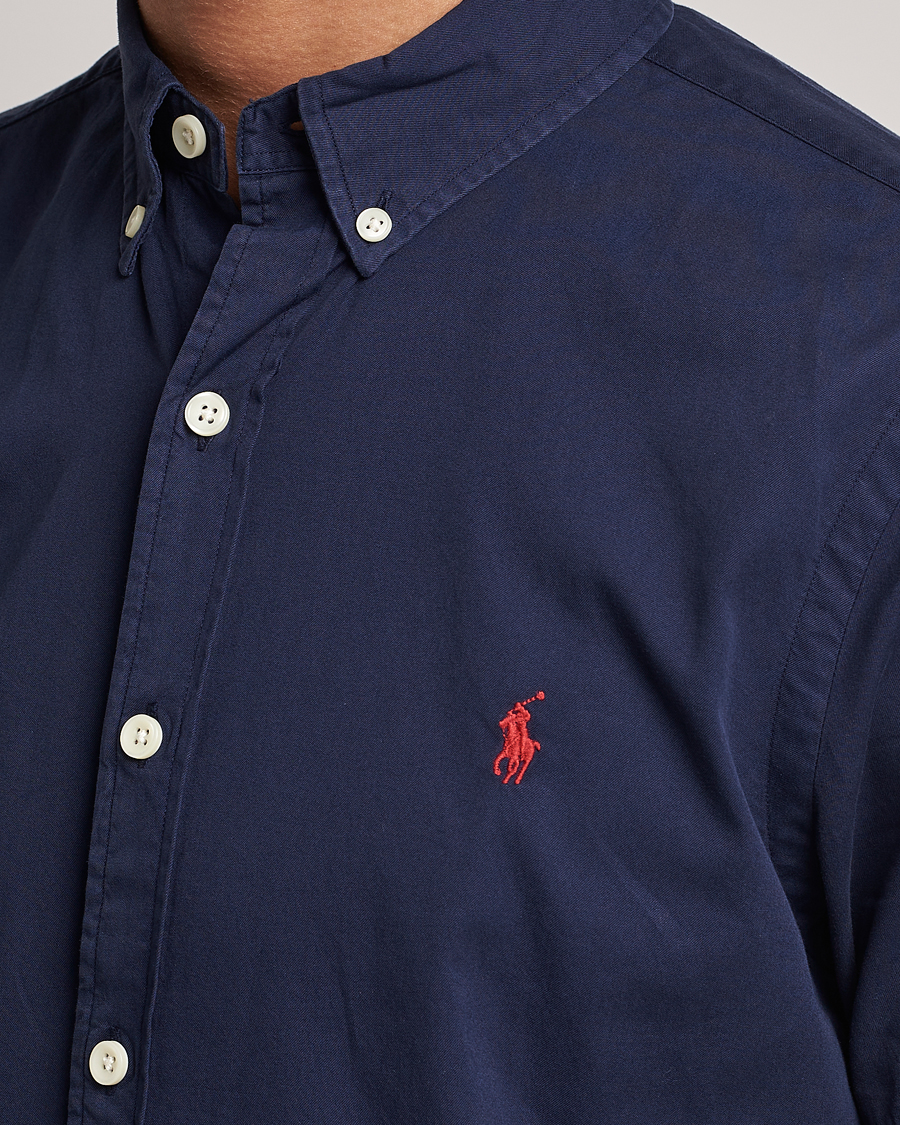 Herr | Skjortor | Polo Ralph Lauren | Twill Short Sleeve Shirt Newport Navy