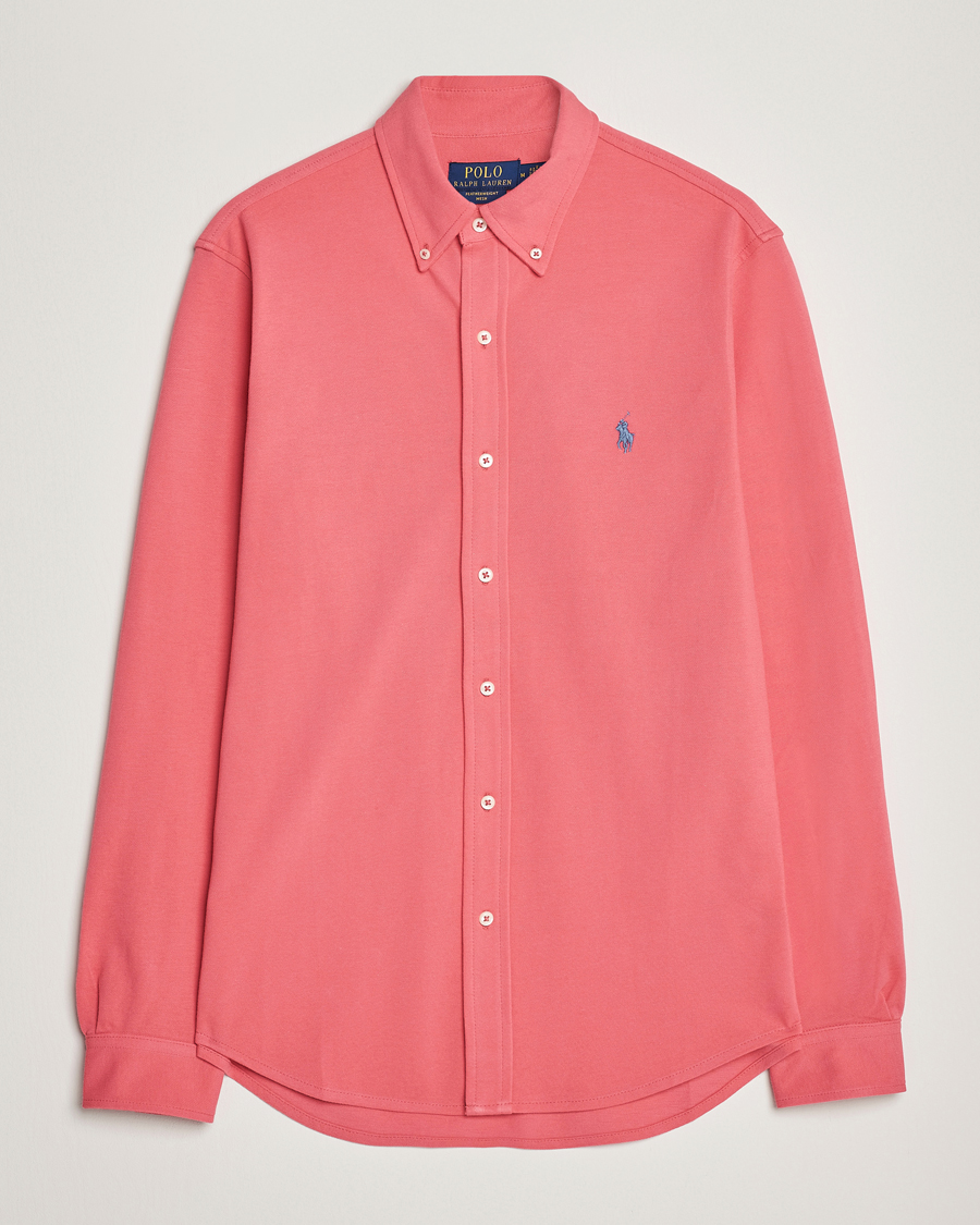 Herr | Skjortor | Polo Ralph Lauren | Slim Fit Featherweight Mesh Shirt Red Sky