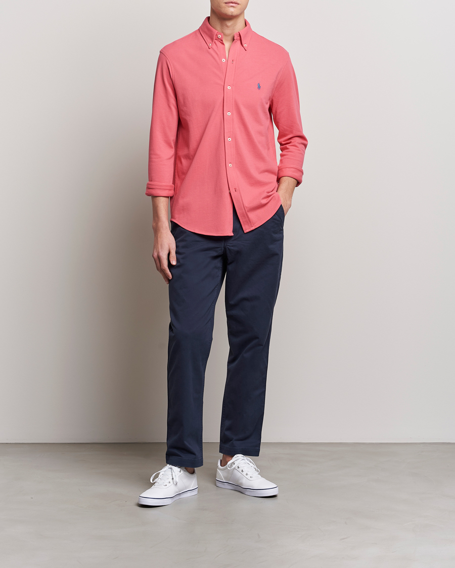 Herr | Skjortor | Polo Ralph Lauren | Slim Fit Featherweight Mesh Shirt Red Sky