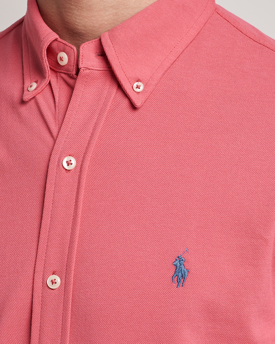 Herr | Skjortor | Polo Ralph Lauren | Slim Fit Featherweight Mesh Shirt Red Sky