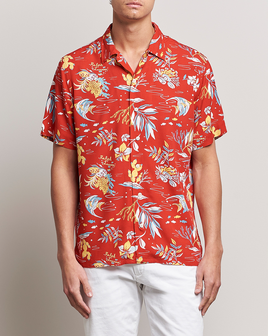 Herr | Kortärmade skjortor | Polo Ralph Lauren | Printed Flower Short Sleeve Shirt Sun Sand Surf