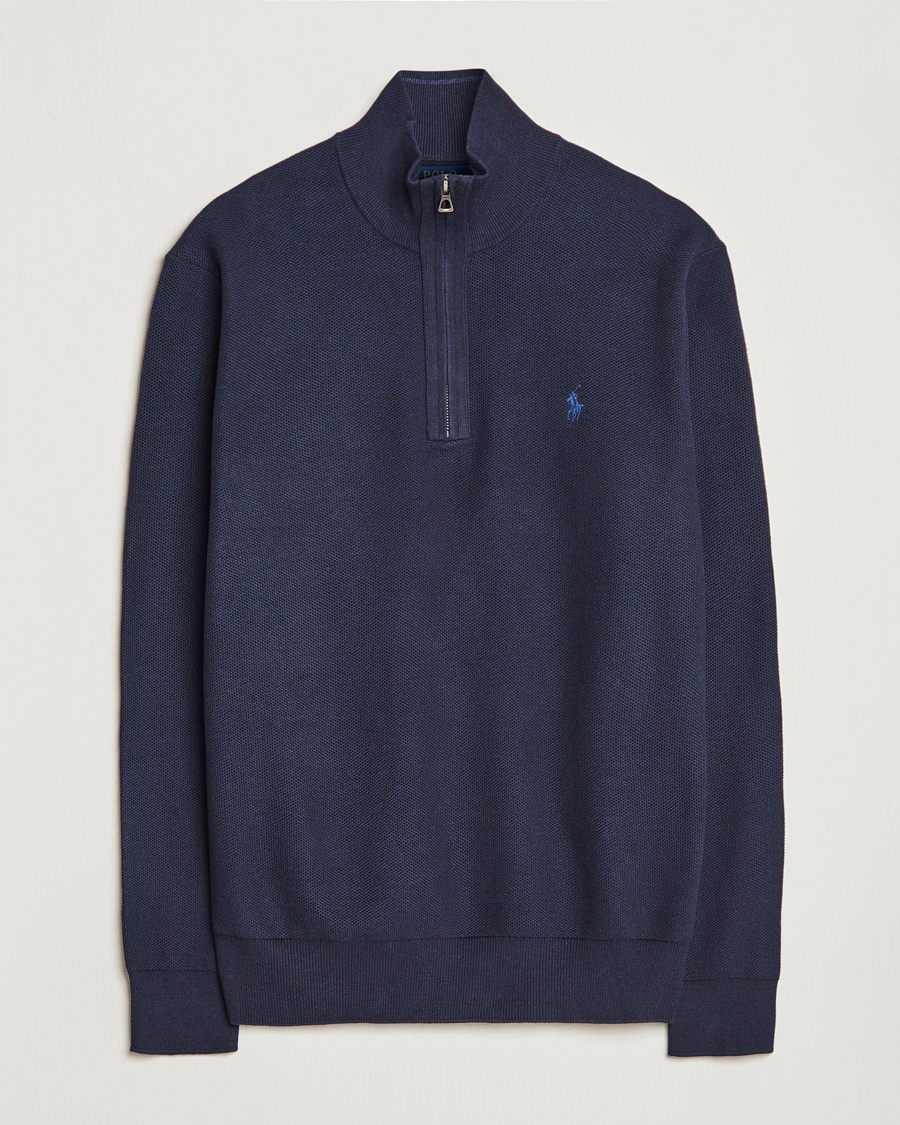 Herr | Tröjor | Polo Ralph Lauren | Textured Half-Zip Navy Heather