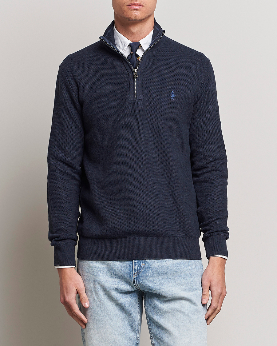 Herr | Tröjor | Polo Ralph Lauren | Textured Half-Zip Navy Heather