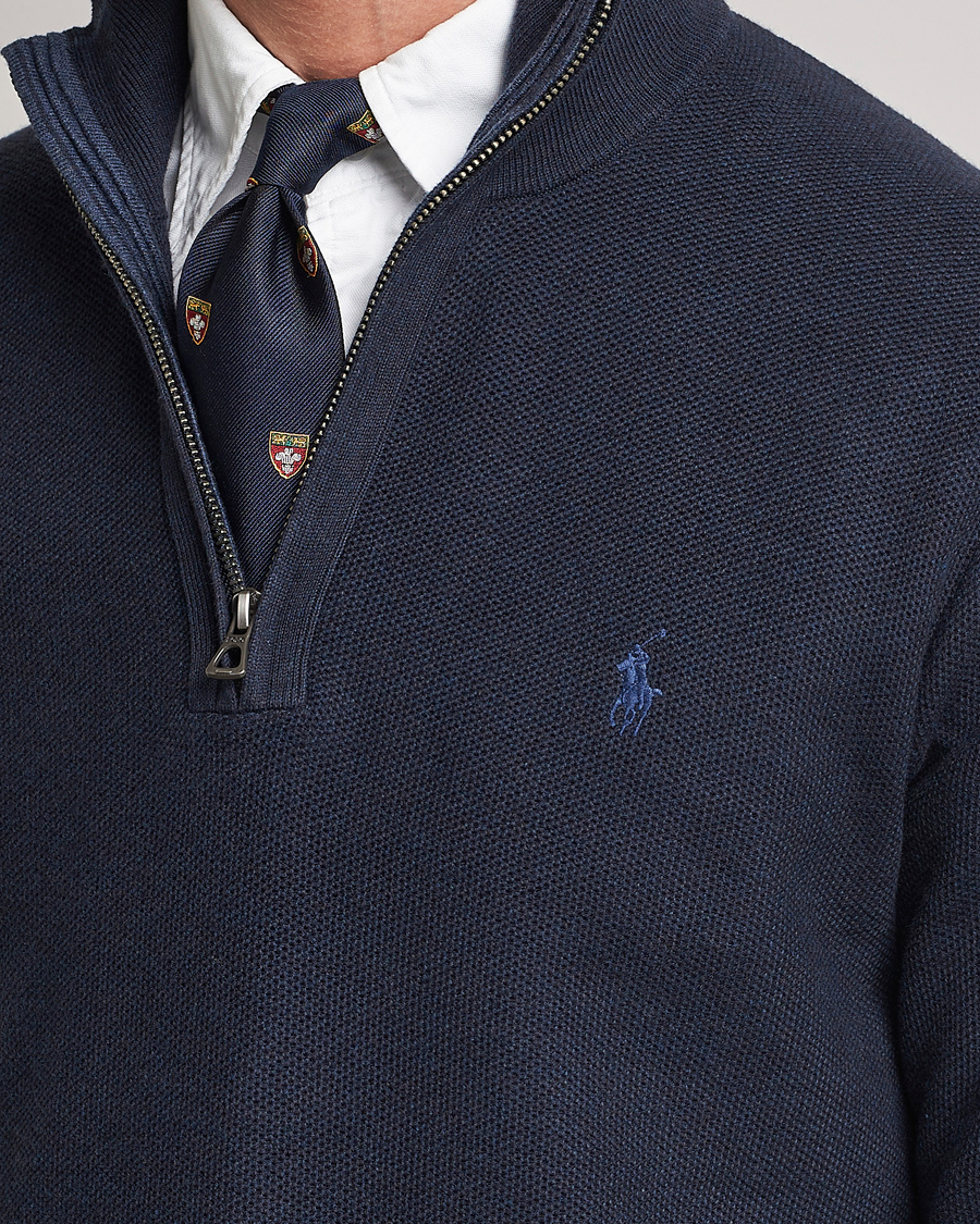 Herr | Tröjor | Polo Ralph Lauren | Textured Half-Zip Navy Heather