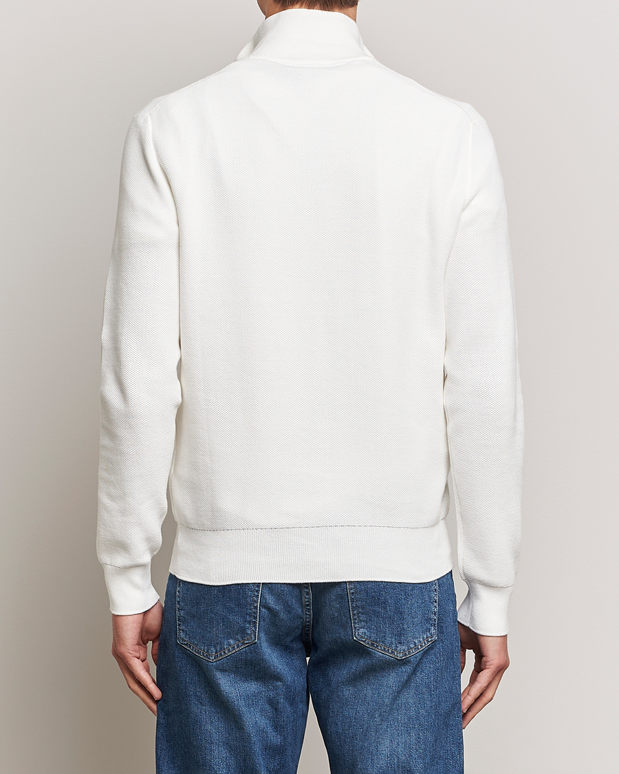 Herr | Tröjor | Polo Ralph Lauren | Textured Half-Zip Deckwash White
