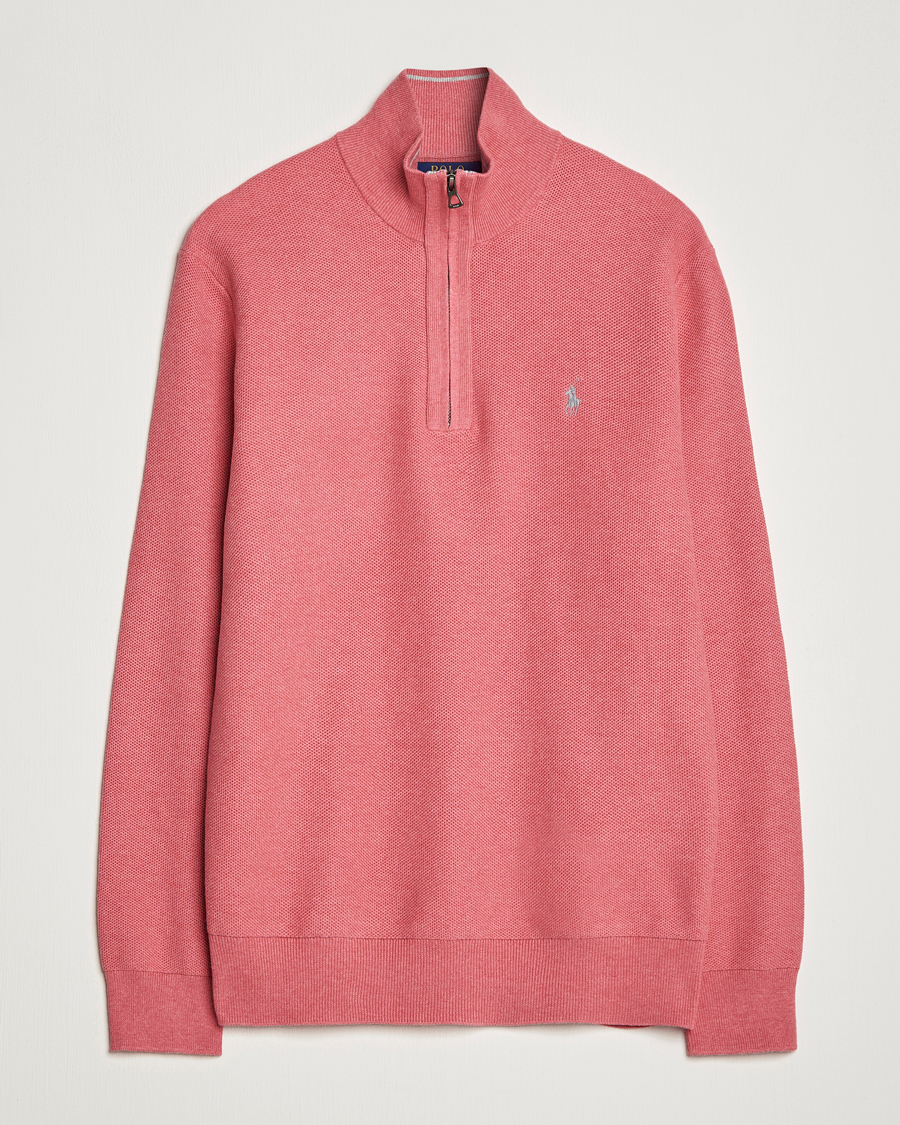 Herr | Tröjor | Polo Ralph Lauren | Textured Half-Zip Red Sky Heather