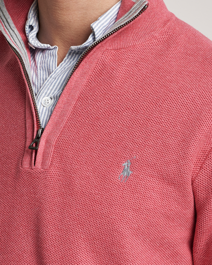Herr | Tröjor | Polo Ralph Lauren | Textured Half-Zip Red Sky Heather