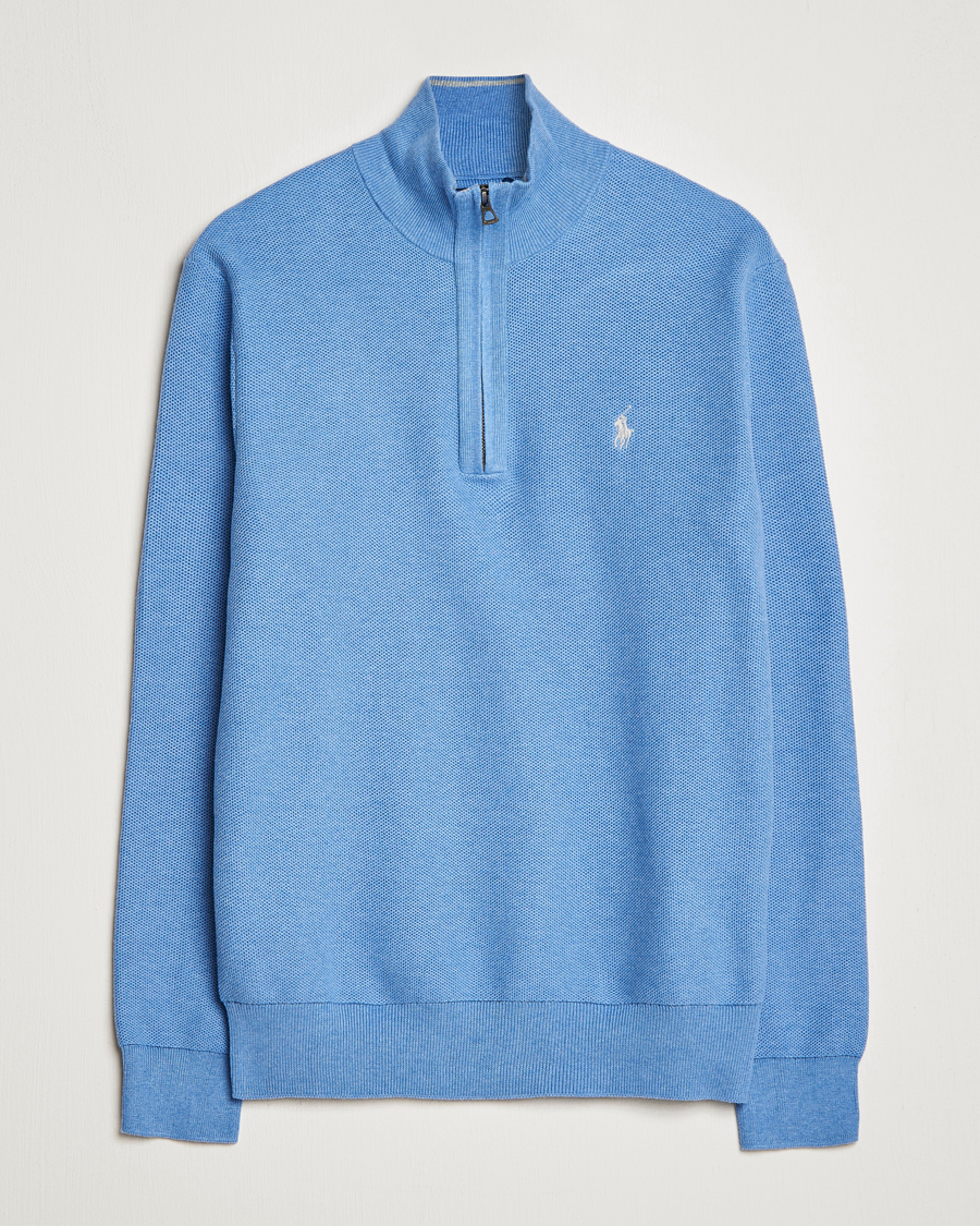 Herr | Tröjor | Polo Ralph Lauren | Textured Half-Zip Summer Blue