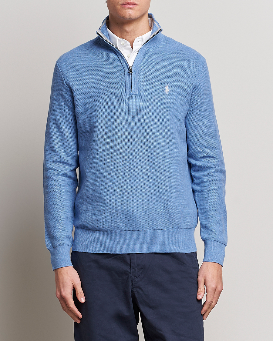 Herr | Tröjor | Polo Ralph Lauren | Textured Half-Zip Summer Blue