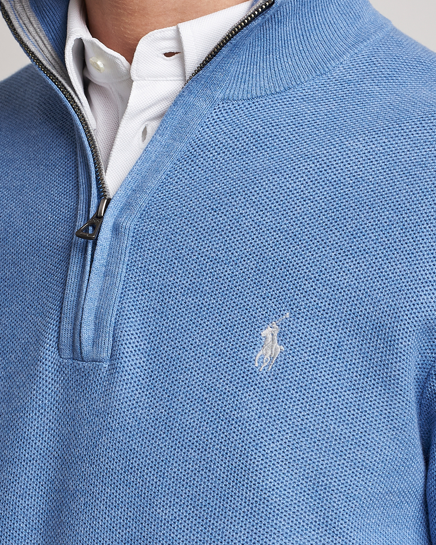 Herr | Tröjor | Polo Ralph Lauren | Textured Half-Zip Summer Blue