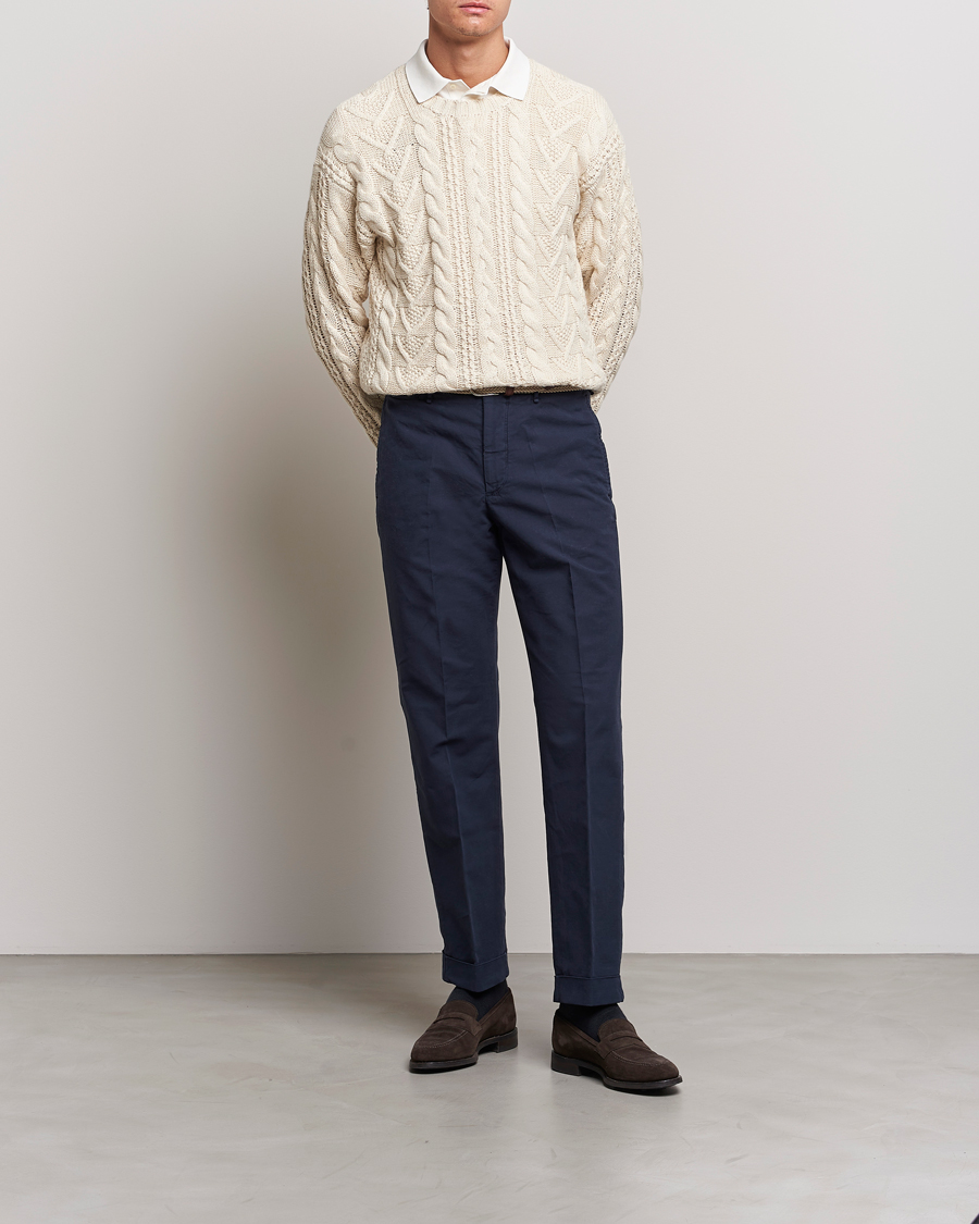 Herr | Tröjor | Polo Ralph Lauren | Knitted Fishermen Sweater Cream