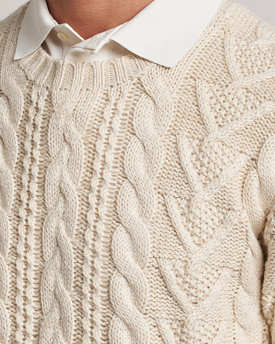 Herr | Tröjor | Polo Ralph Lauren | Knitted Fishermen Sweater Cream