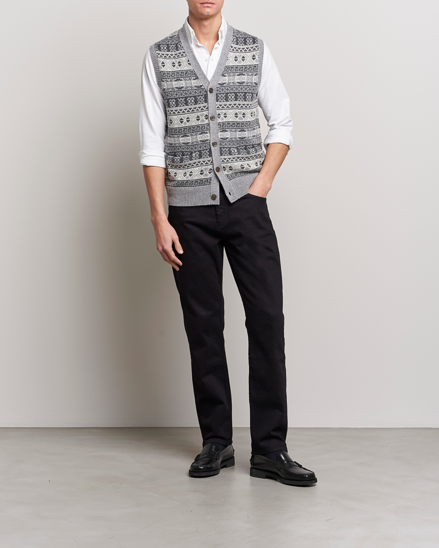 Herr | Tröjor | Polo Ralph Lauren | Knitted Fairisle Vest Grey
