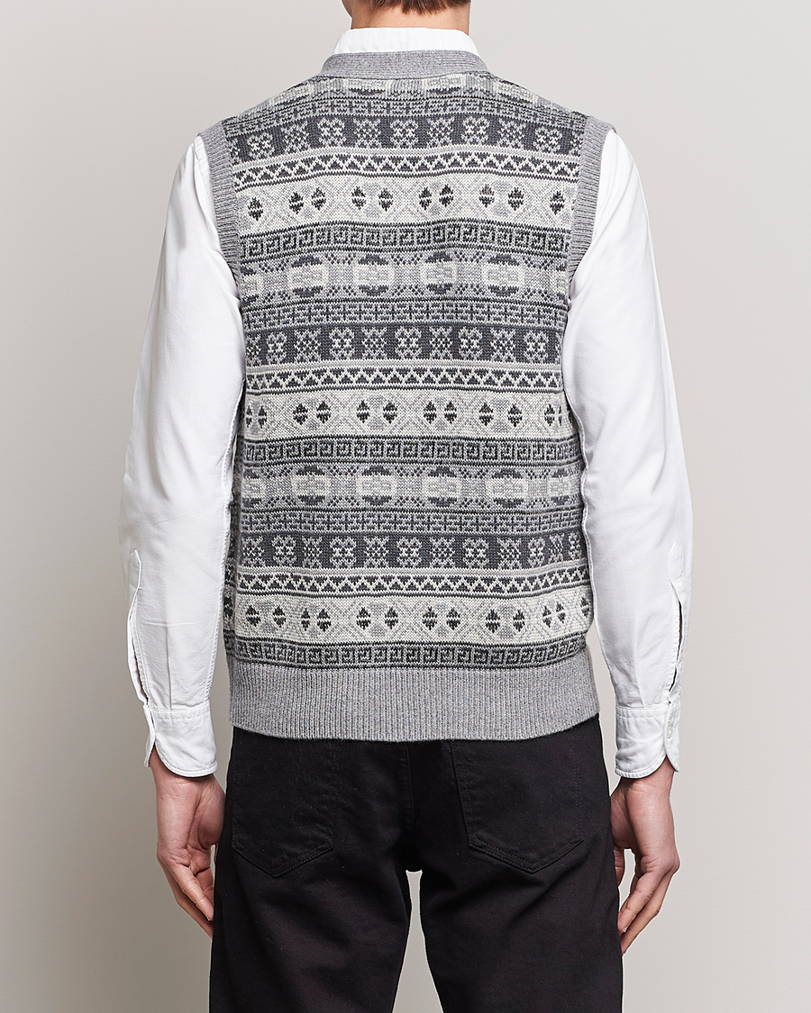 Herr | Tröjor | Polo Ralph Lauren | Knitted Fairisle Vest Grey