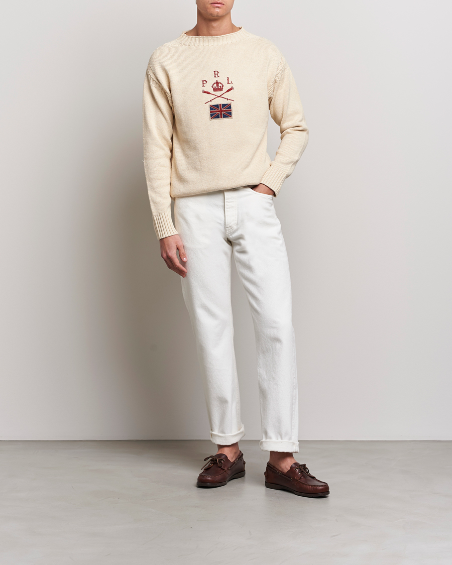 Herr | Tröjor | Polo Ralph Lauren | Knitted Anchor Sweater Cream