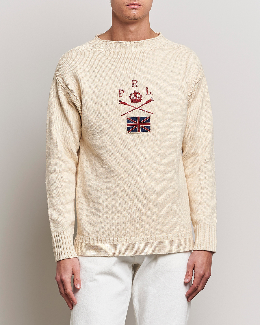 Herr | Stickade tröjor | Polo Ralph Lauren | Knitted Anchor Sweater Cream