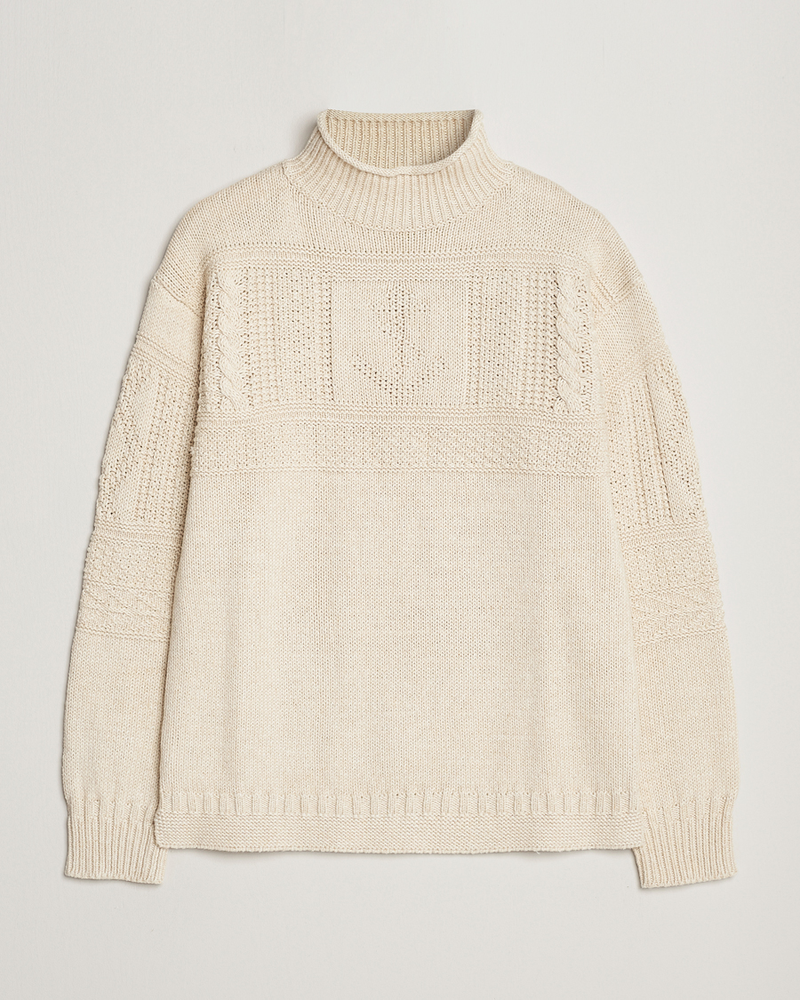 Herr | Tröjor | Polo Ralph Lauren | Knitted Fishermen Sweater Cream