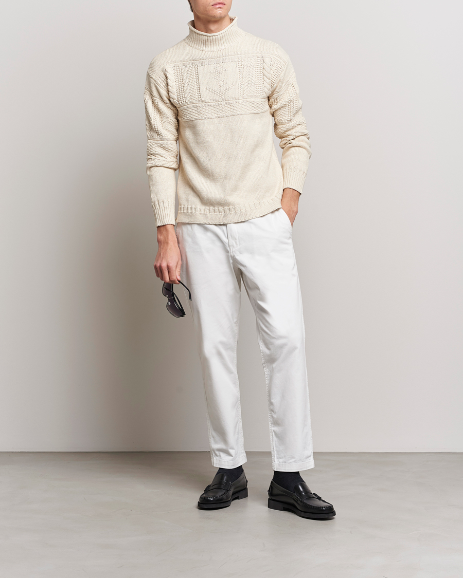 Herr | Tröjor | Polo Ralph Lauren | Knitted Fishermen Sweater Cream