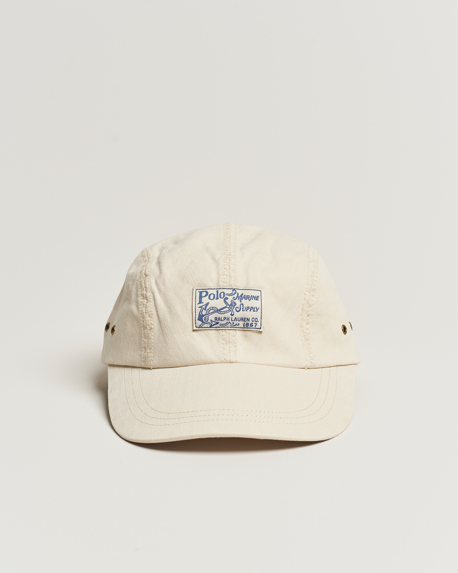 Herr | Polo Ralph Lauren 4 Panel Herringbone Twill Cap English Cream | Polo Ralph Lauren | 4 Panel Herringbone Twill Cap English Cream