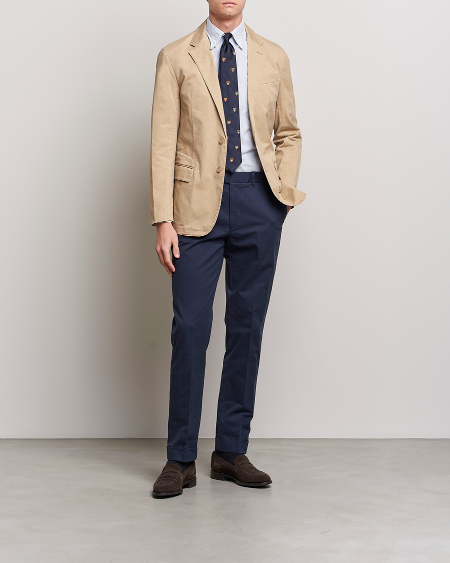 Herr | Byxor | Polo Ralph Lauren | Cotton Stretch Trousers Nautical Ink