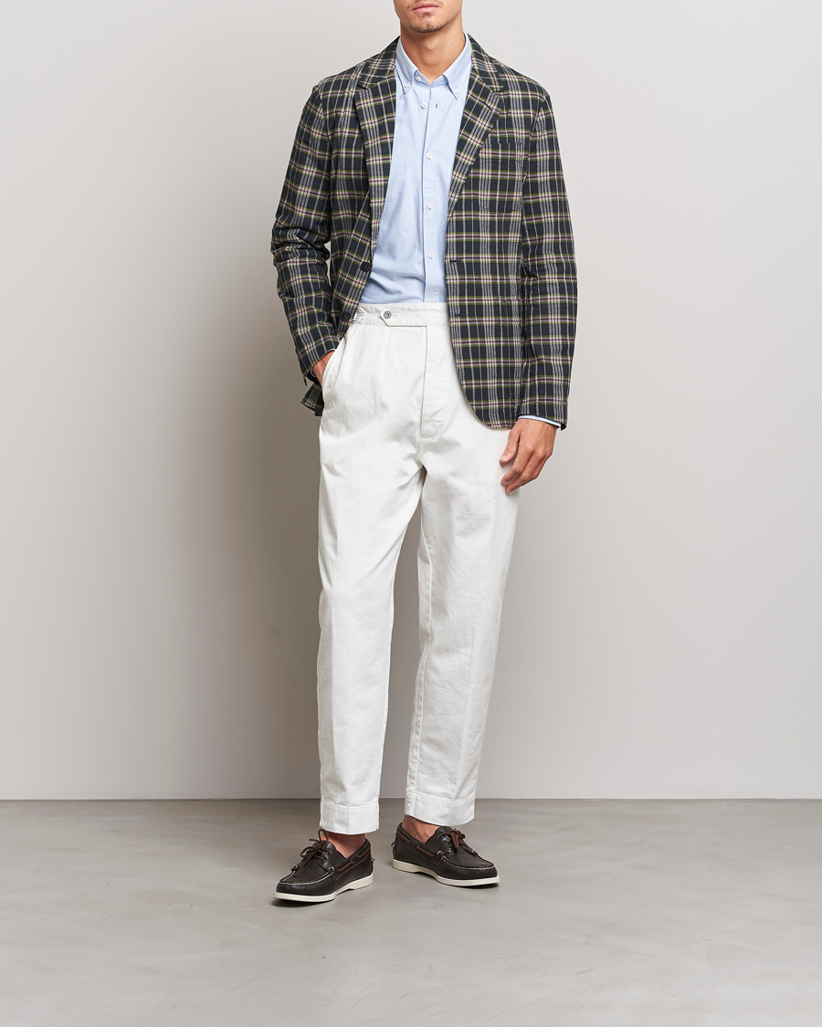 Herr | Kavajer | Polo Ralph Lauren | Cotton Madras Checked Blazer Navy/Olive/Burgundy